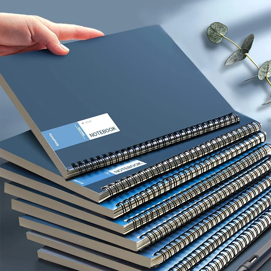 4pcs Gradient Blue A5 Spiral Notebooks,80sheets/160Pages Each, Semi-Gloss Finish