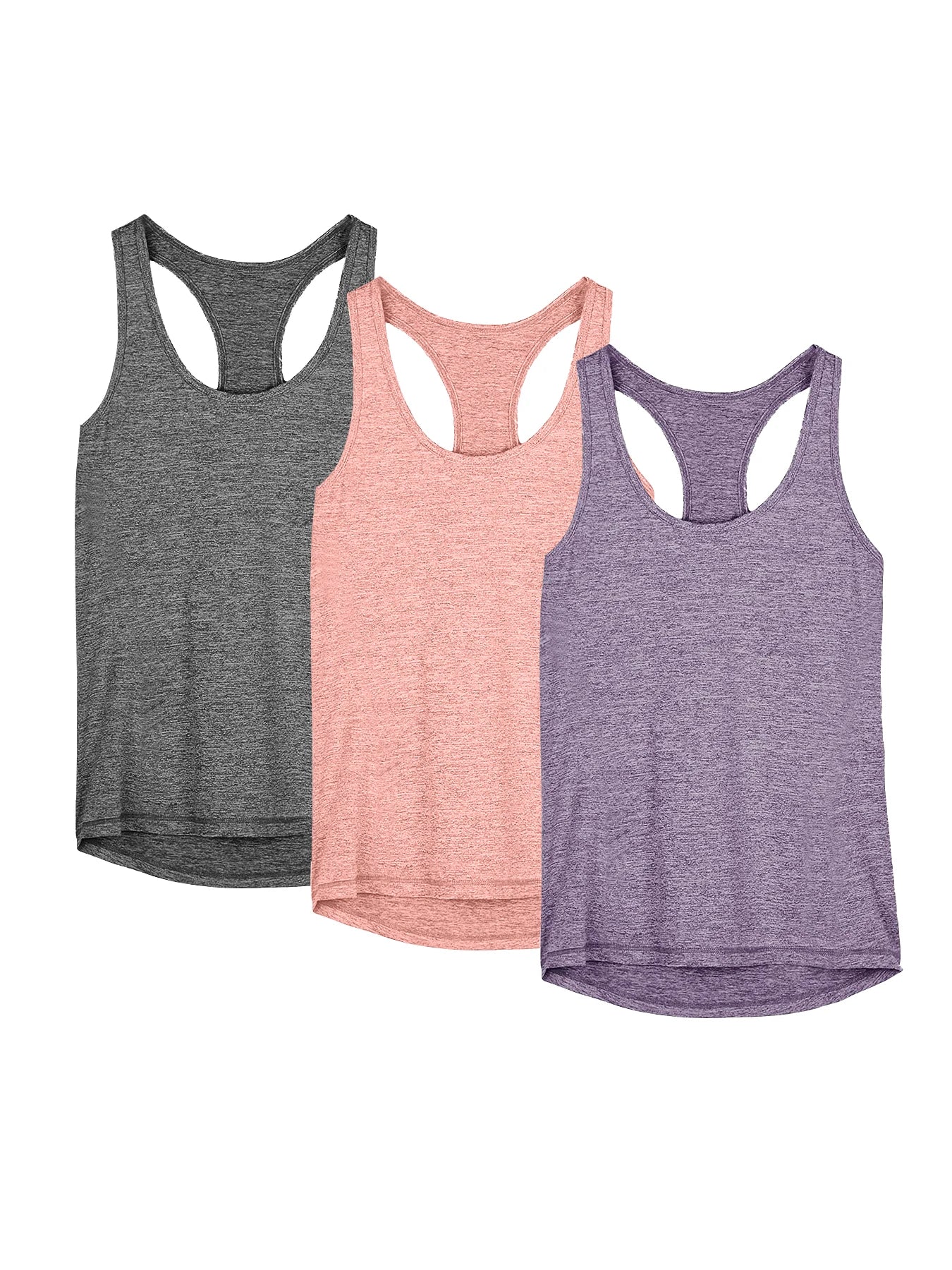 3 Pcs Women Sport tank Tops Loose Tops Quick Dryt