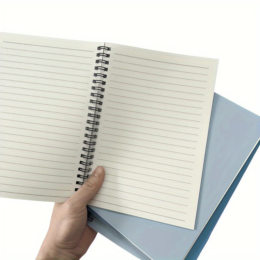 4pcs Gradient Blue A5 Spiral Notebooks,80sheets/160Pages Each, Semi-Gloss Finish