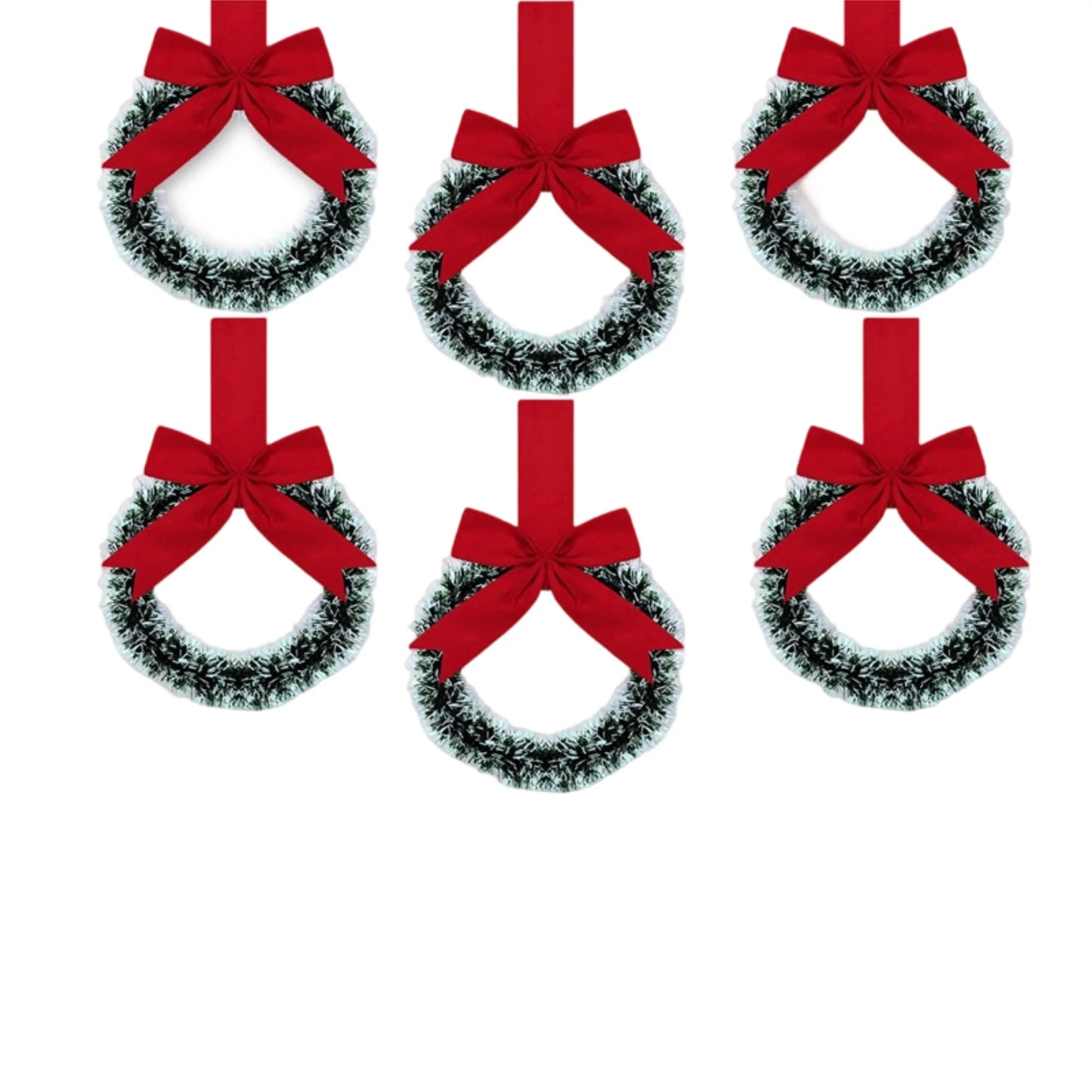 Small Christmas Wreath with Festive Red Bow