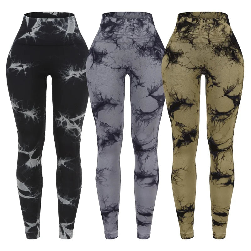 3 Piece Workout Leggings Sets for Women High Waisted