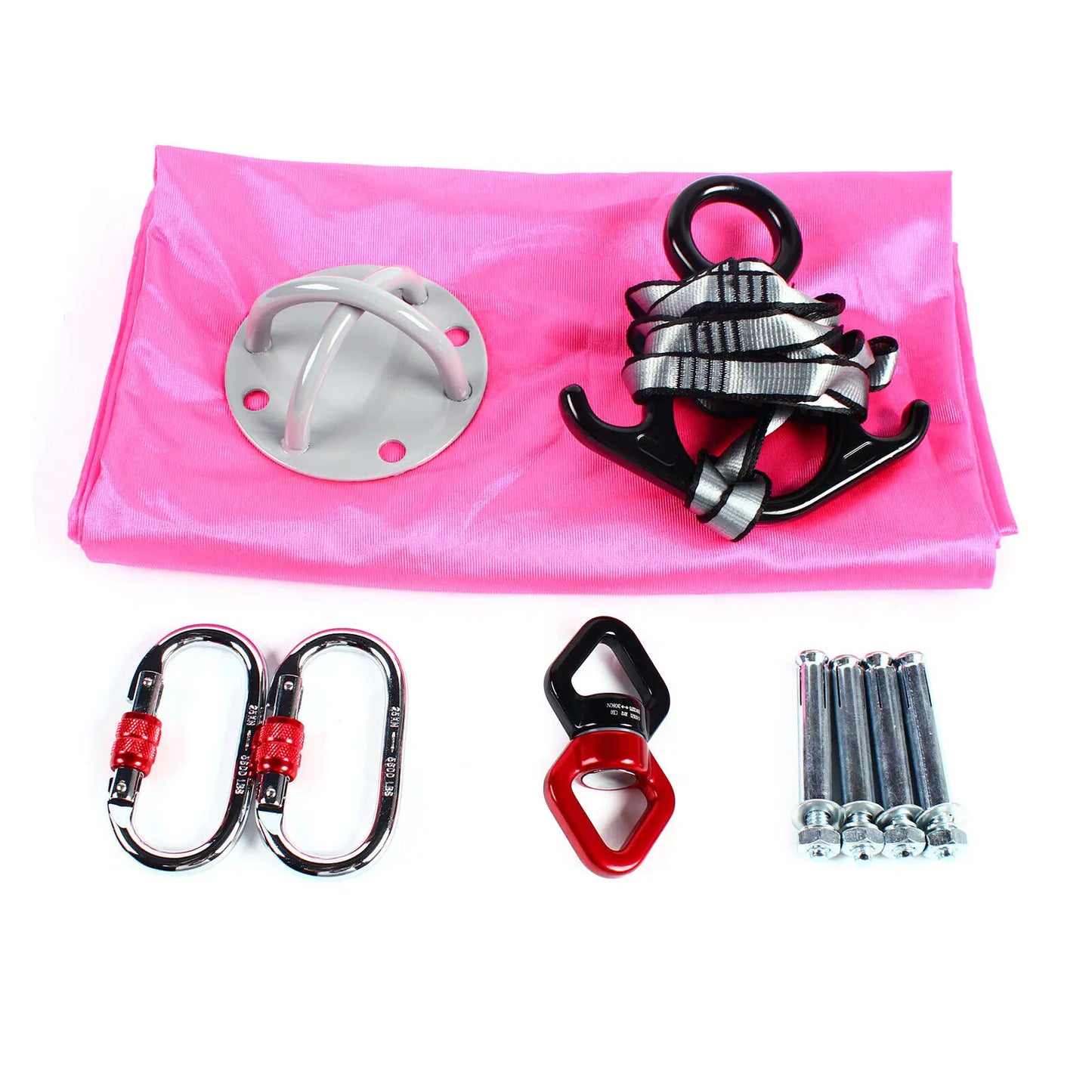 Aerial Silk Yoga Swing Hammock Pilates w/ Carabiner Kit