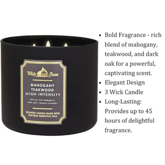 White Barn 3Wick Candle in Mahogany Teakwood