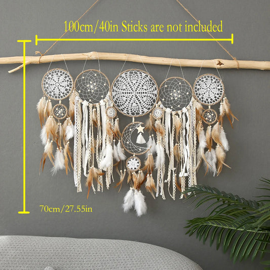 5pcs Bohemian Dreamcatcher Set - Large Wall Hanging
