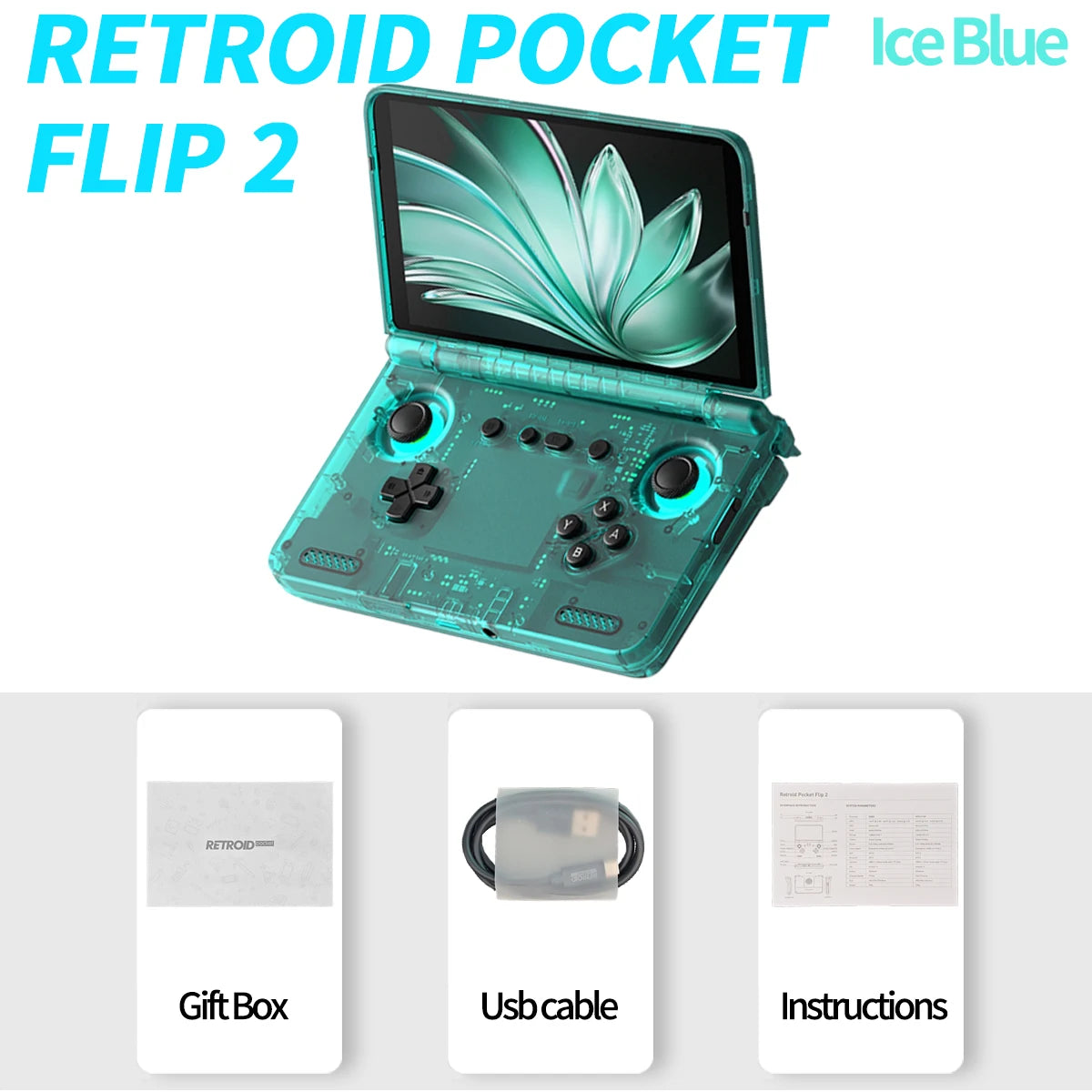 2025 Retroid Pocket Flip2 Retro Handheld Game Console