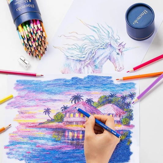 Deli 72 Colored Pencils for Coloring Books, Soft Core, Art Drawing Pencils for Artists Kids