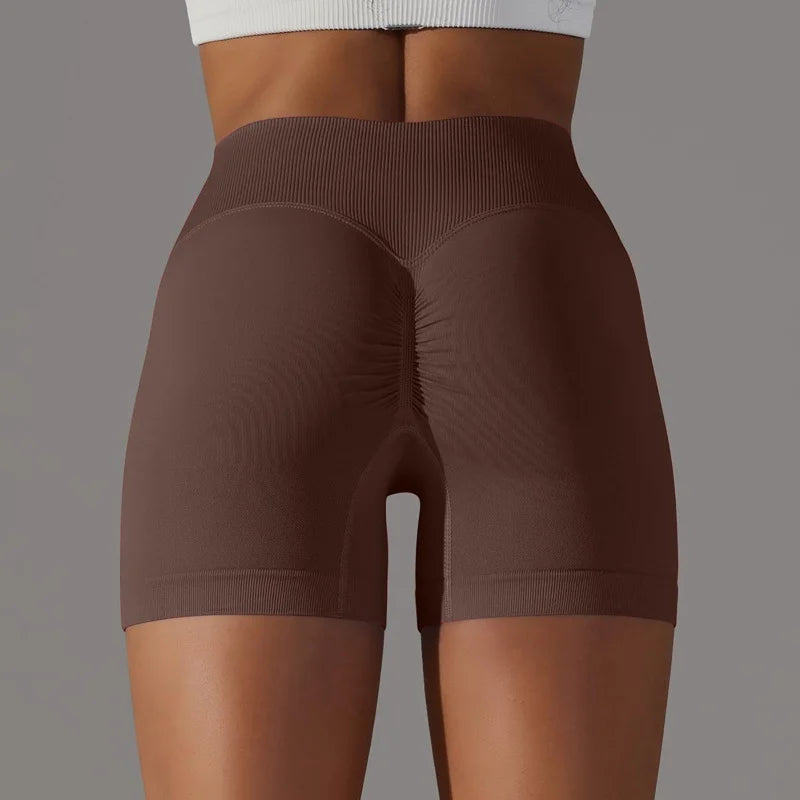 3 Pieces Women Solid Peach Pants Running, Biker, Yoga