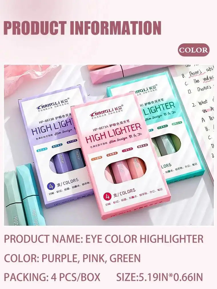 12 colorful highlighters, quick drying, not easy tor smudge