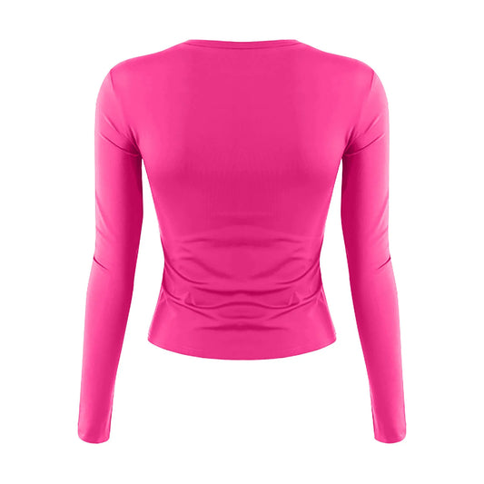 CottonLong Sleeve Woman T Shirts White Clothing