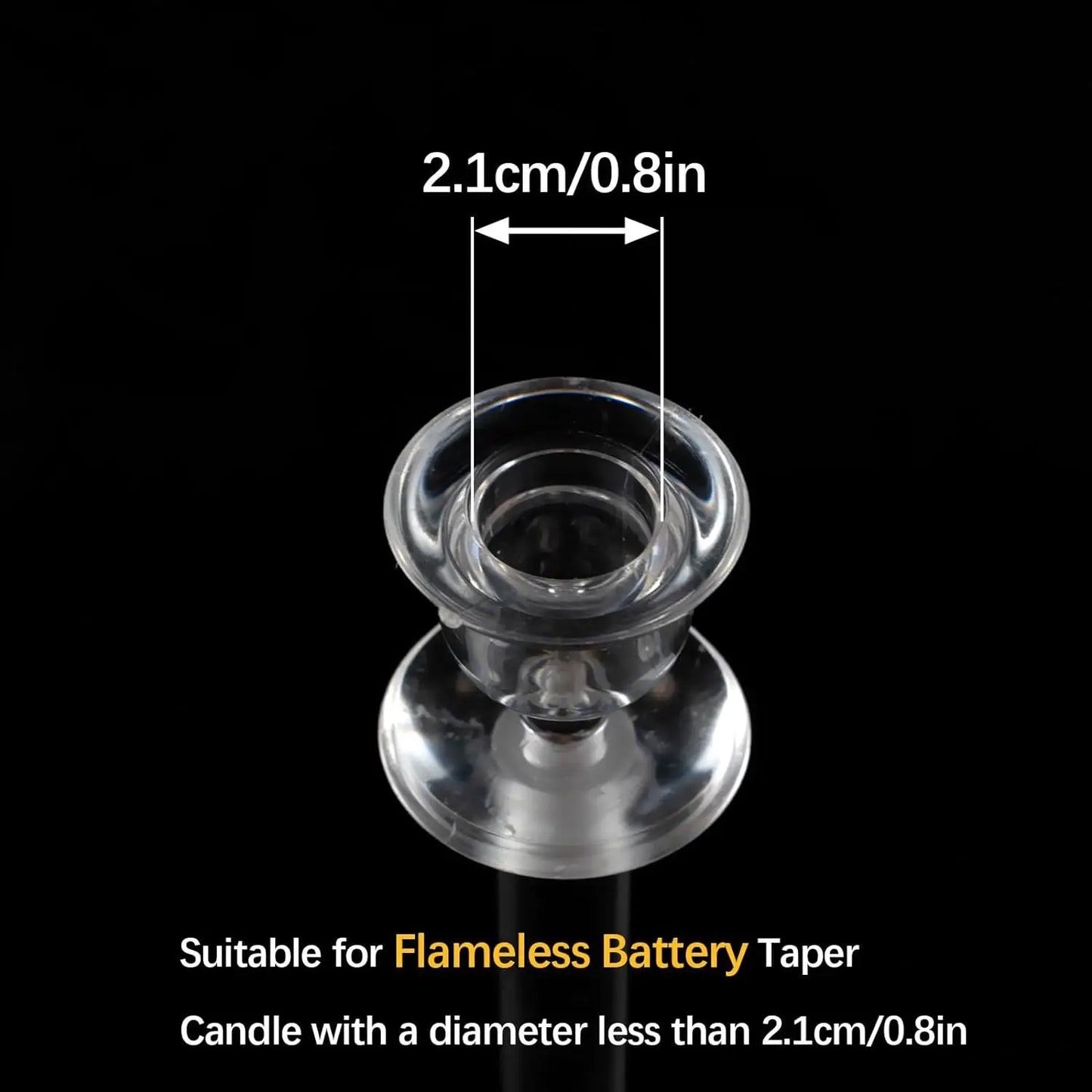 12PCS Clear Arcylic Candle HolderS Decor,Taper