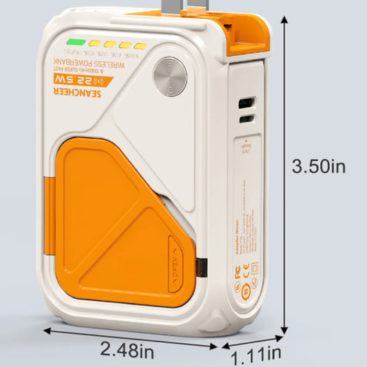 6-in-1 multifunctional power bank for wireless charging,