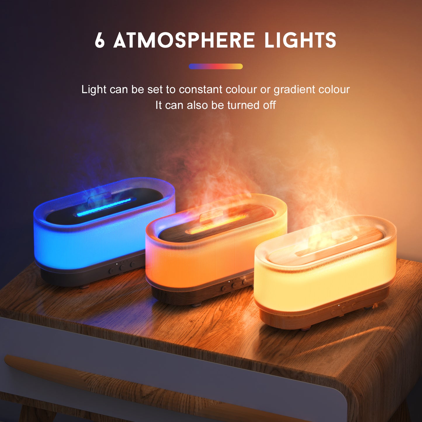 Light Aromatherapy Diffuser Super Quiet Auto Shut-Off