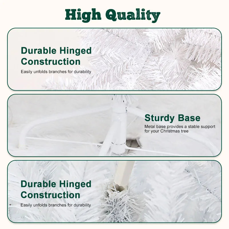 7ft/8ft Artificial Christmas Tree with Snow Flocked