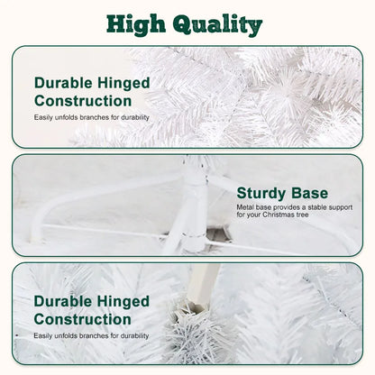 7ft/8ft Artificial Christmas Tree with Snow Flocked