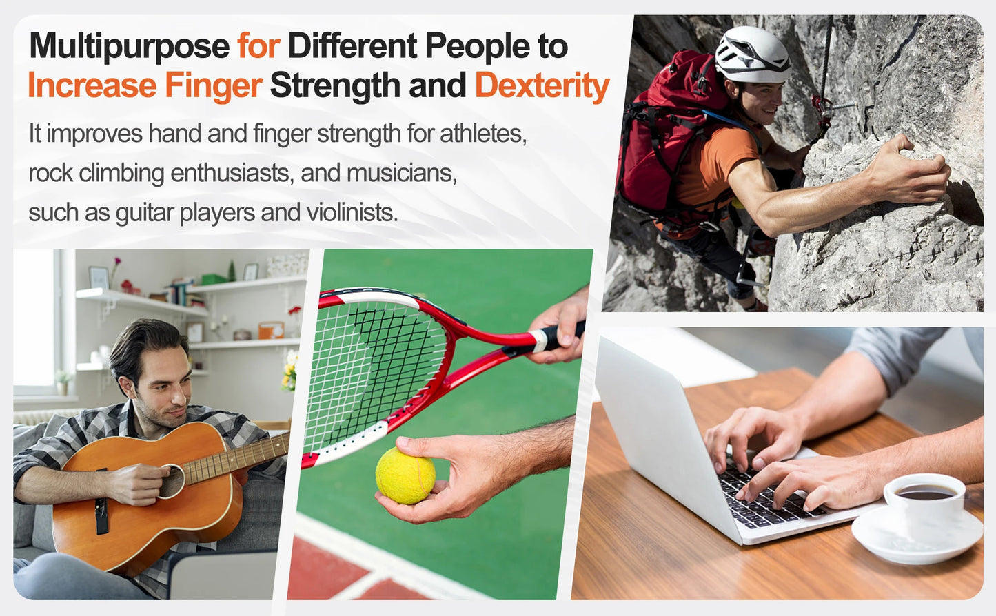 Grip Trainer Kit: Adjustable Hand Gripper,Finger/Hand Exercisers