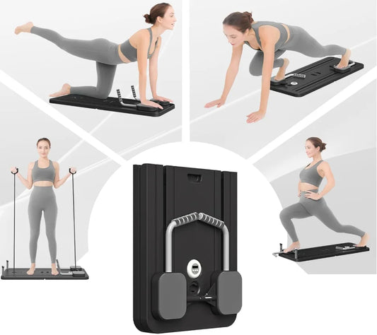 Pilates Reformer Set, Multi-Purpose Foldable Pilates