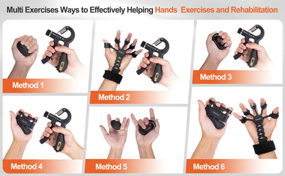 Grip Trainer Kit: Adjustable Hand Gripper,Finger/Hand Exercisers