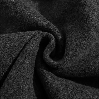 Autumn Winter Oversize Fleece Hoodie Pure Color Sweatshirt