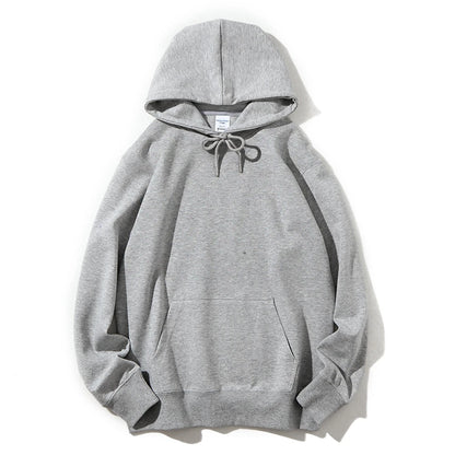 Autumn Winter Oversize Fleece Hoodie Pure Color Sweatshirt