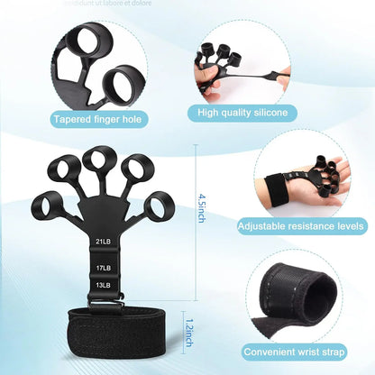 Grip Trainer Kit: Adjustable Hand Gripper,Finger/Hand Exercisers