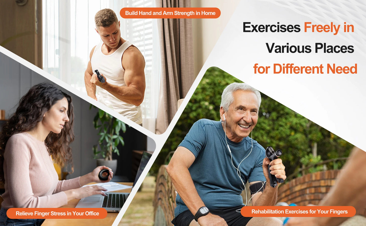 Grip Trainer Kit: Adjustable Hand Gripper,Finger/Hand Exercisers