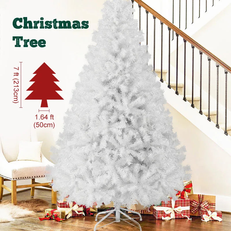 7ft/8ft Artificial Christmas Tree with Snow Flocked