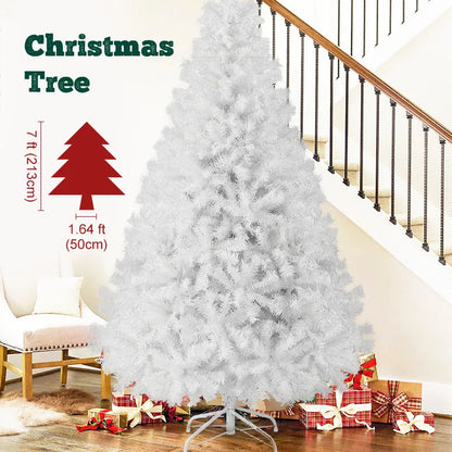 7ft/8ft Artificial Christmas Tree with Snow Flocked