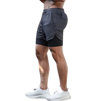 Jogging Sportswear Mens 2 In Quick Drying Running Shorts Workout
