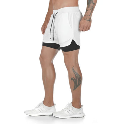 Jogging Sportswear Mens 2 In Quick Drying Running Shorts Workout