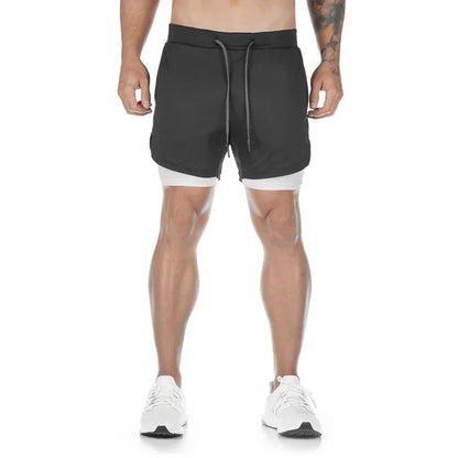 Jogging Sportswear Mens 2 In Quick Drying Running Shorts Workout