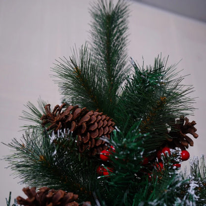 180cm Artificial Spruce Christmas Tree, Pre-Lit Xmas Tree