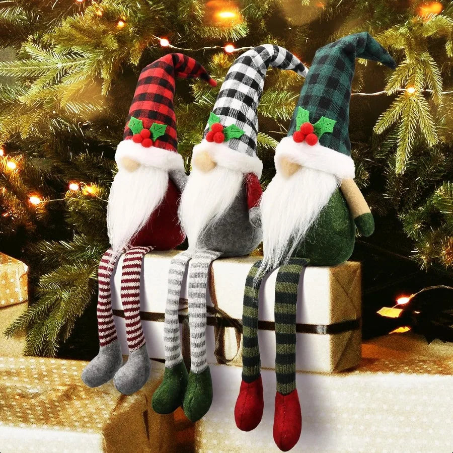 3Pcs Christmas Gnomes Plush Xmas Gnomes Santa