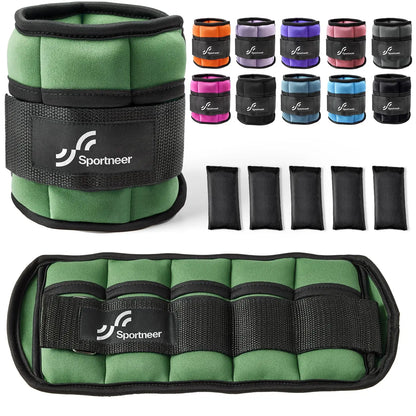 Adjustable Ankle Weights 1Pair 10lb Leg Weight Straps for Women Men