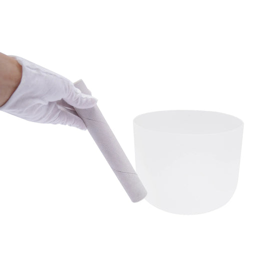 White Crystal Singing Bowl Solar Plexus Chakra 8 Helps Meditate