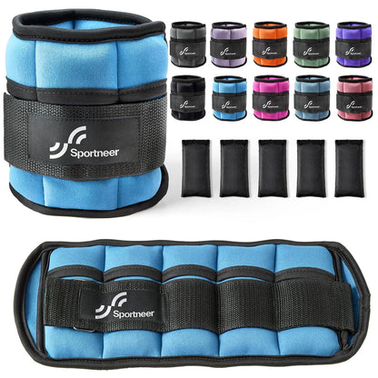 Adjustable Ankle Weights 1Pair 10lb Leg Weight Straps for Women Men