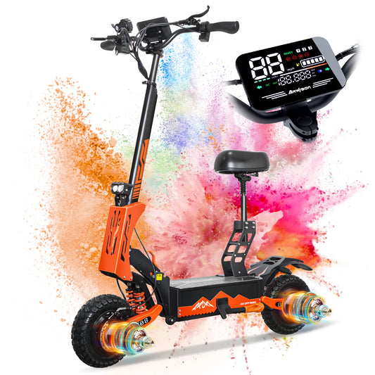 GT08 Electric Scooter 5600W Dual Moto 46MPH 46Miles Range, Off road
