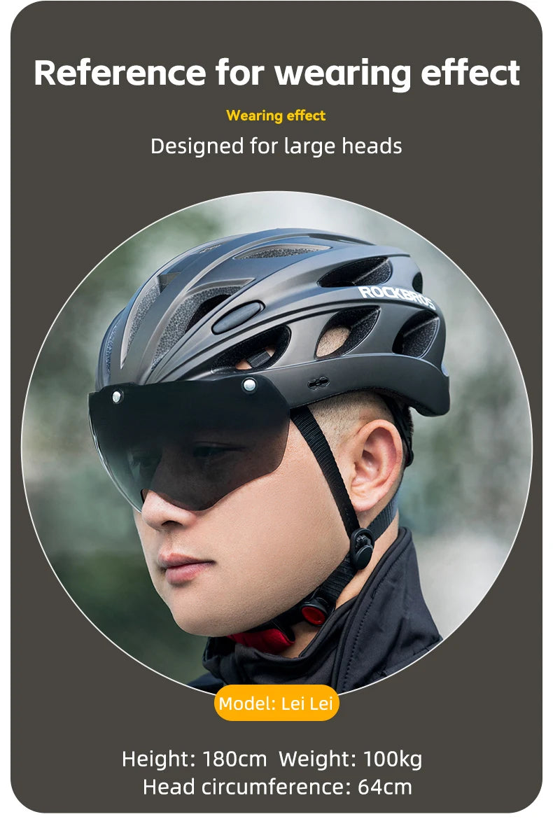 Cycling Helmet Lightweight Integrated Helmet Head Protection Safety Helmet With Goggles Men Women MTB Road Bike Helmet