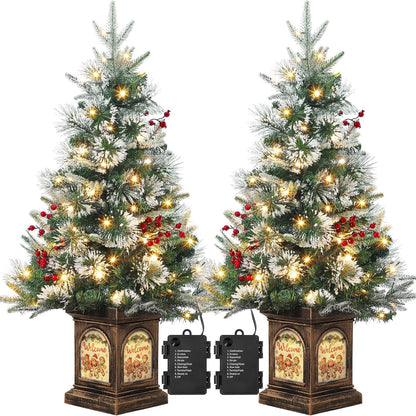 3 ft Tabletop Christmas Tree, Pre-lit Xmas Tree