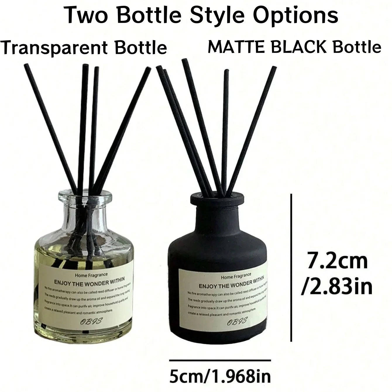 50ml Aromatherapy Essential Oil Flameless Freesia Jasmin Oil with Reed Diffuser