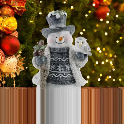 Snowman Figurines Indoor Christmas   Ornaments for Holiday