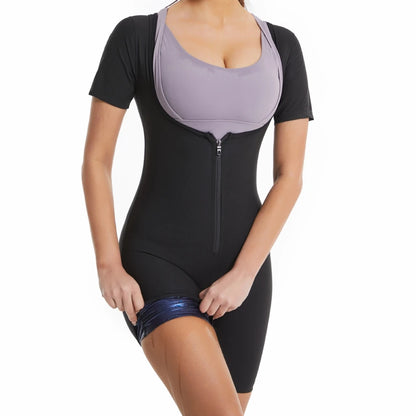 3-in-1 Zipper Body Shaping Sauna Suit For Women,