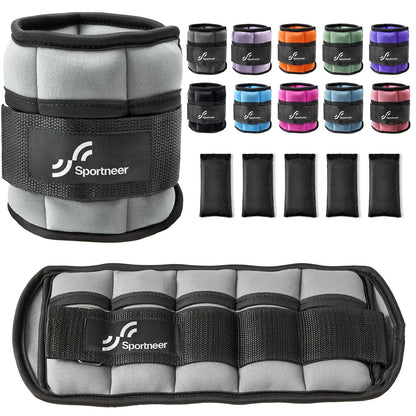 Adjustable Ankle Weights 1Pair 10lb Leg Weight Straps for Women Men