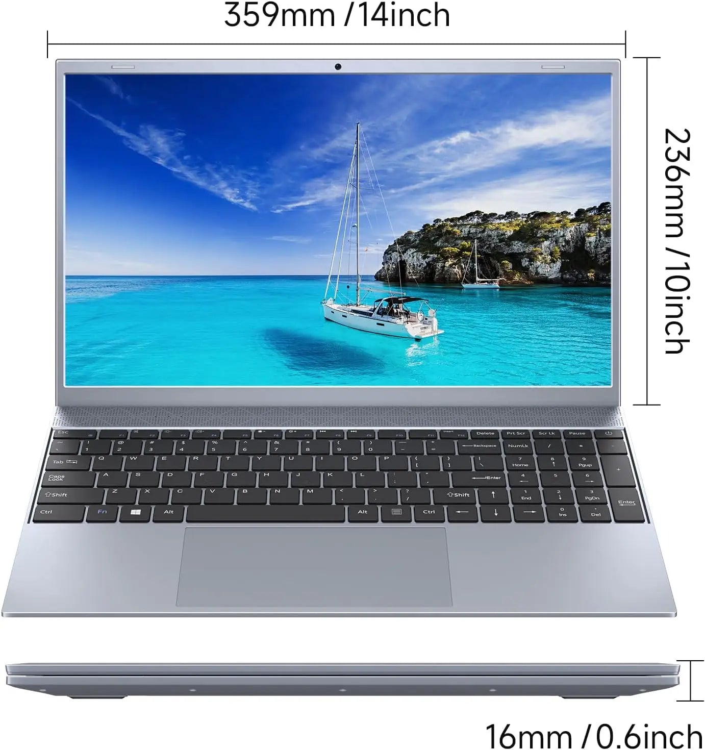 15.6 Inch Laptop J3710 8GB RAM 256GB