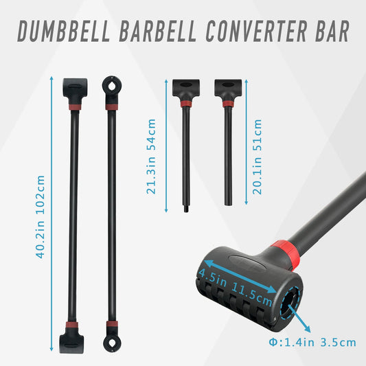 Dumbbell Barbell Converter Bar, Adjustable Weight Capacitry
