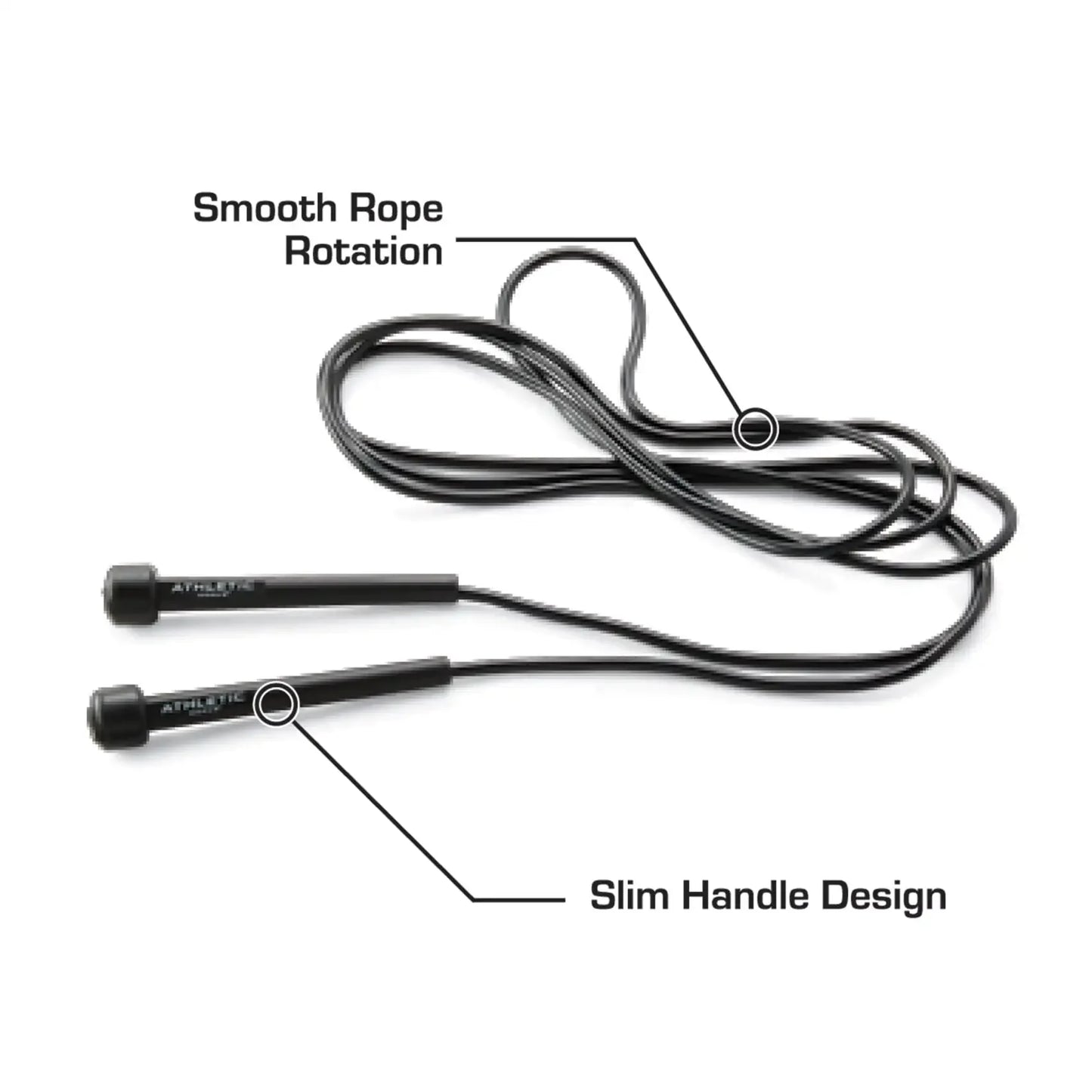 Speed Jump Rope , 9' Length, Black