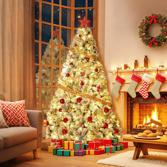 7.5FT Christmas Tree Prelit Artificial Christmas Tree