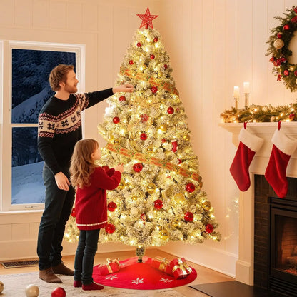 7.5FT Christmas Tree Prelit Artificial Christmas Tree