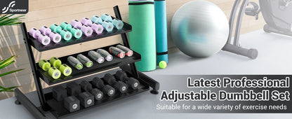 Adjustable Dumbbells 4-in-1 (2-5lb Each) Fast-Adjust Free Weights