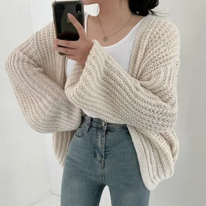New  Chic Fashion Short Cardigans Knitted Poncho Women Summer