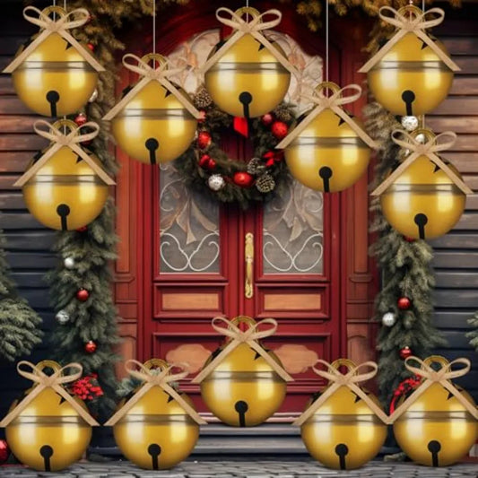 11 Pcs Large Inflatable Christmas Balls with Bows